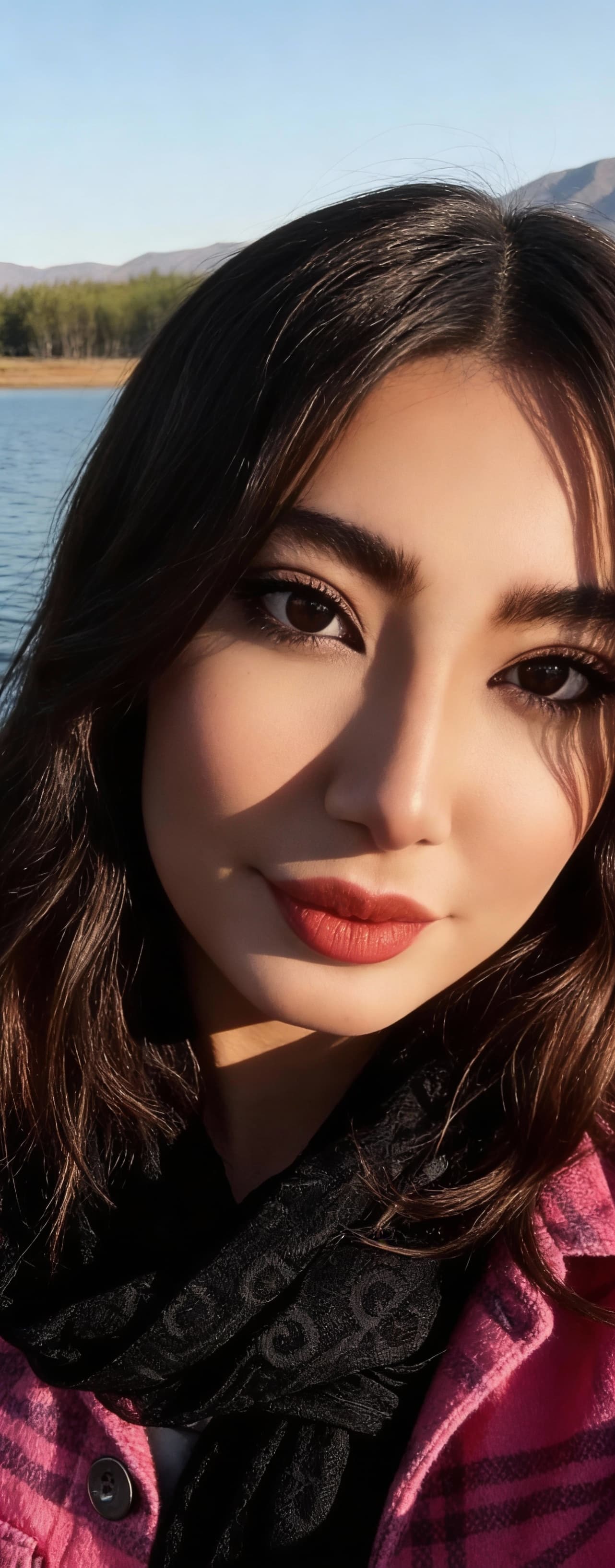 AI generated: high-resolution photograph, woman, stunning use of shadows, in the syle of crisp lines and forms,  U...