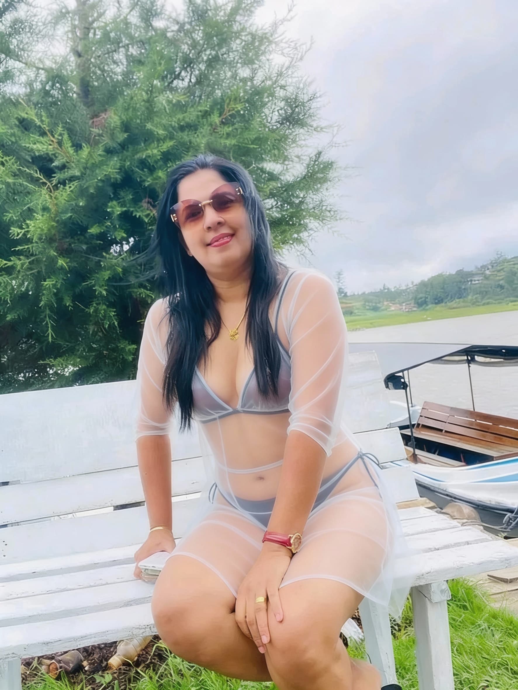 AI generated: Transparent bikini style 
