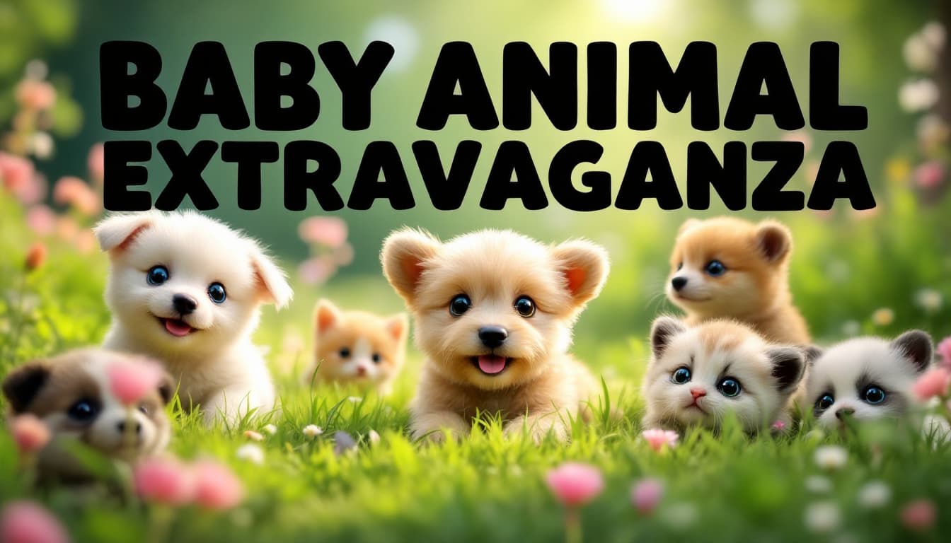 AI generated: *"Baby Animal Extravaganza,"* here's how I'd craft a clickable and heartwarming thumbnail: ### Thumb...