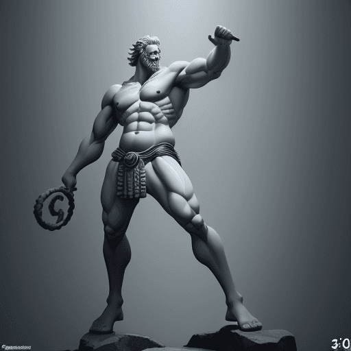 AI generated: Heracles, greek mythology, one piece character, simetric body, full body, extremely detailed, cinema...
