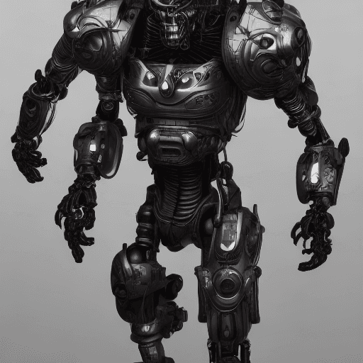 AI generated:   robot terminator style ,   armored, stealth, character design, highly detailed, intricate details,...