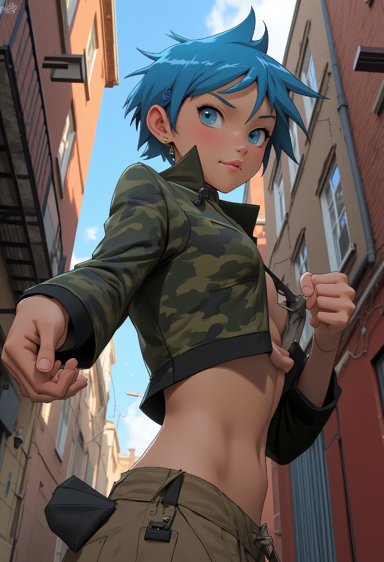 AI generated: 24 year young niji anime asian girl, very sultry look, so hot girl, beautiful charismatic girl, so h...