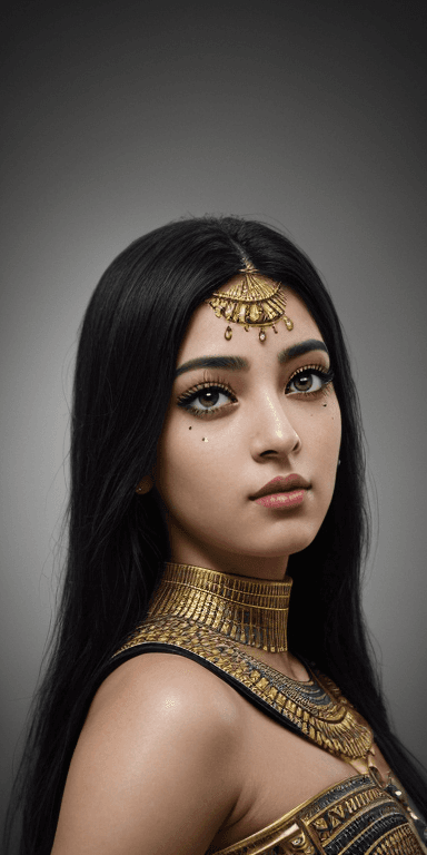AI generated: Egyptian native , symmetrical eyes, (aegyo sal:1) , (eyelashes:1.1) , (photorealistic:1.4) , 8k, ult...
