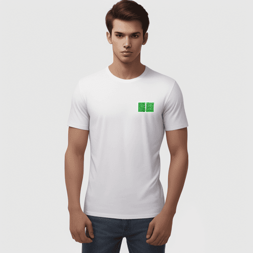 AI generated: white quality, slim fit, white t-shirt, logo with excel print on it