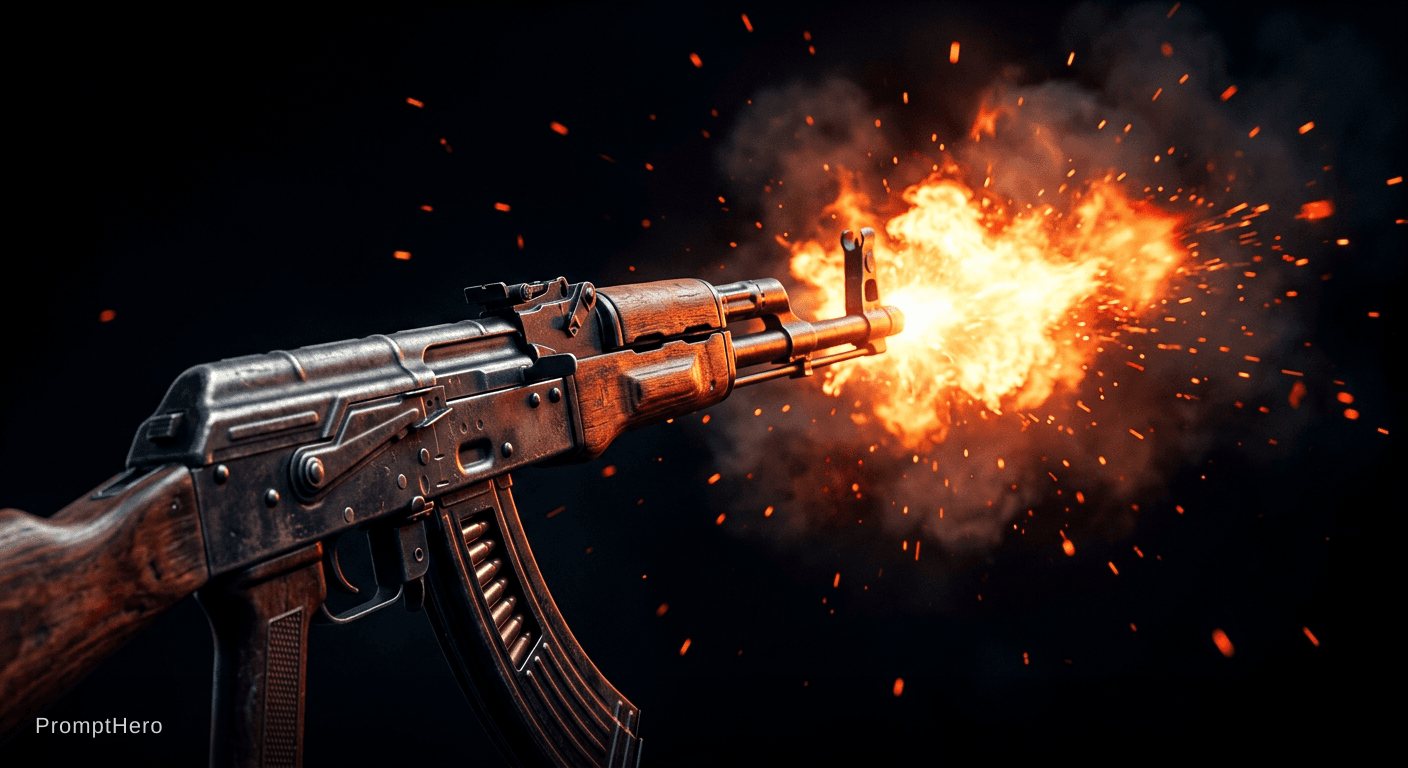 AI generated: Amoled, AK47 fire, 