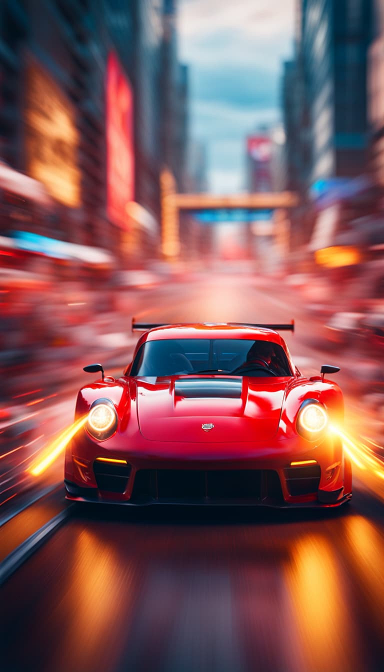 AI generated: cinematic CG 8k wallpaper, action scene from Hot Wheels tabletop racing game, from Forza Horizon 5, ...