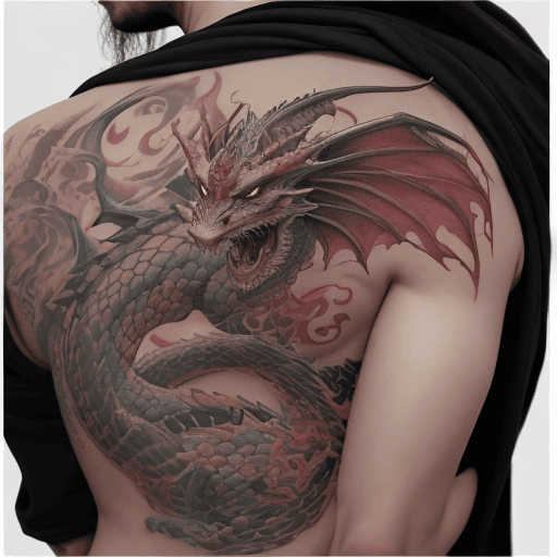 AI generated: Dragon tatoo