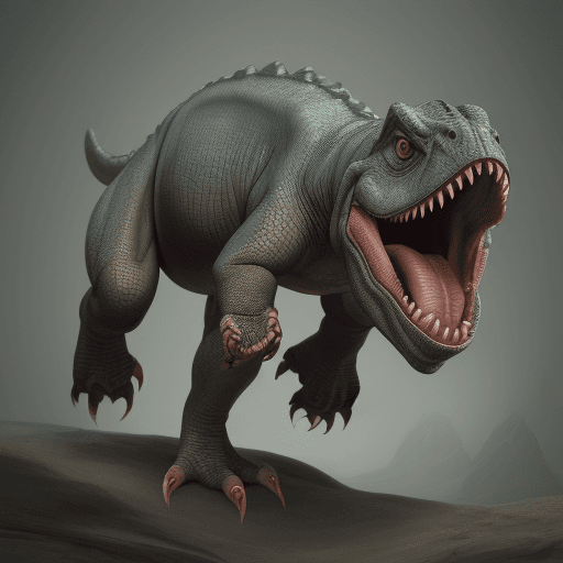 AI generated: a human foot similar to a dinosaur's foot with reptile claws instead of human nails.