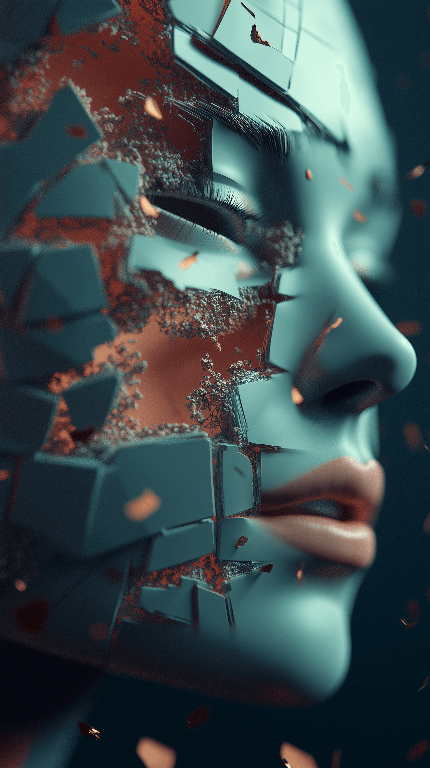 AI generated:  a Digital Manifestation --ar 9:16  --stylize 150