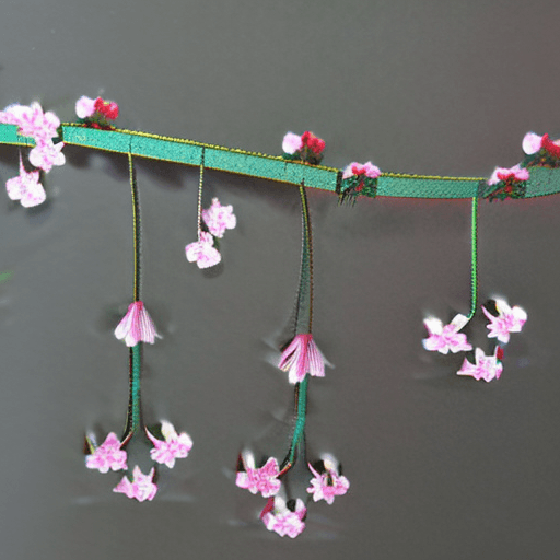 AI generated: cherry blossom bouquet, origami