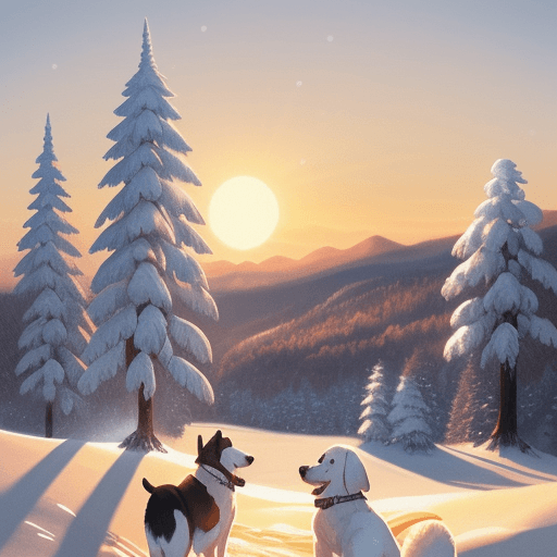 AI generated: montagne en hiver avec de la neige
dawn
dog
adorable
domestic
sun
glowing
soft
rising
illuminated
ai...
