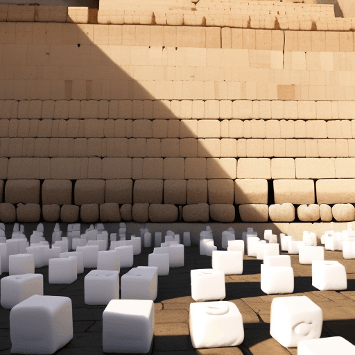 AI generated: the western wall made of marshmellow

