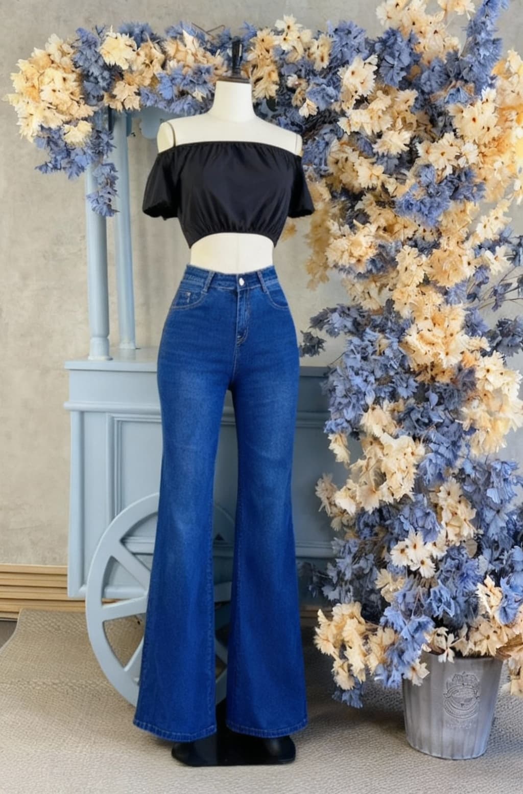 AI generated: You can put those clothes on a mannequin, removing the model.