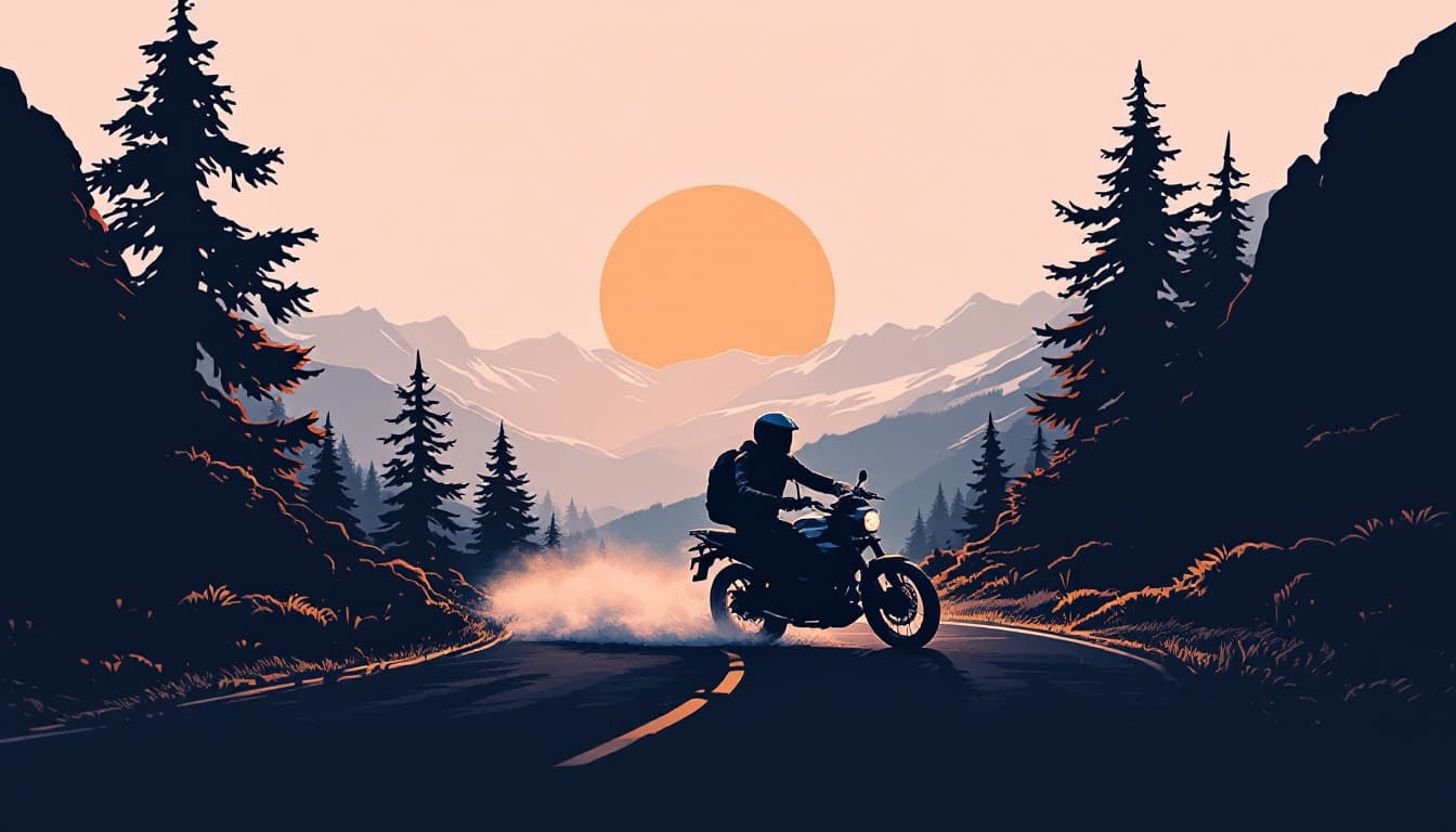AI generated: BMW motorcycle adventure T-Shirt logo, without hinterground