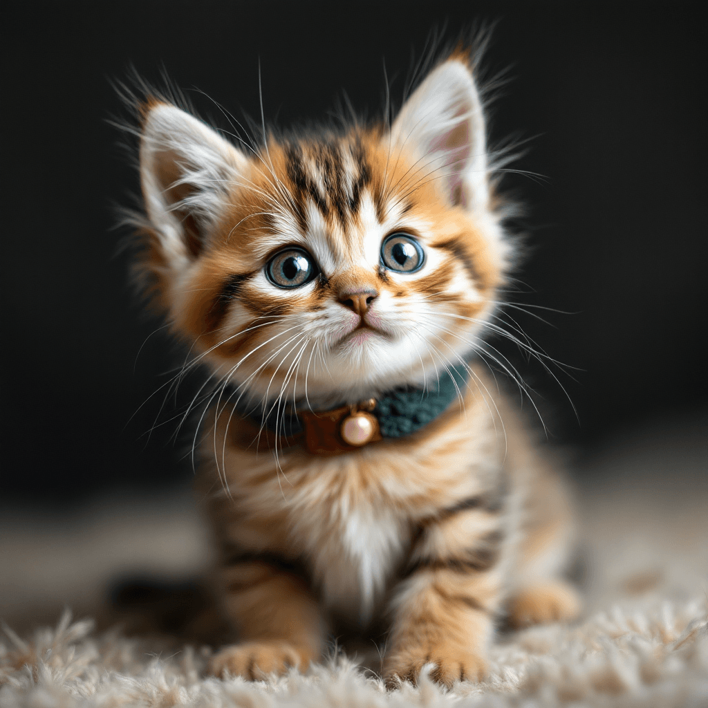 FLUX prompt: A kitten looking cute