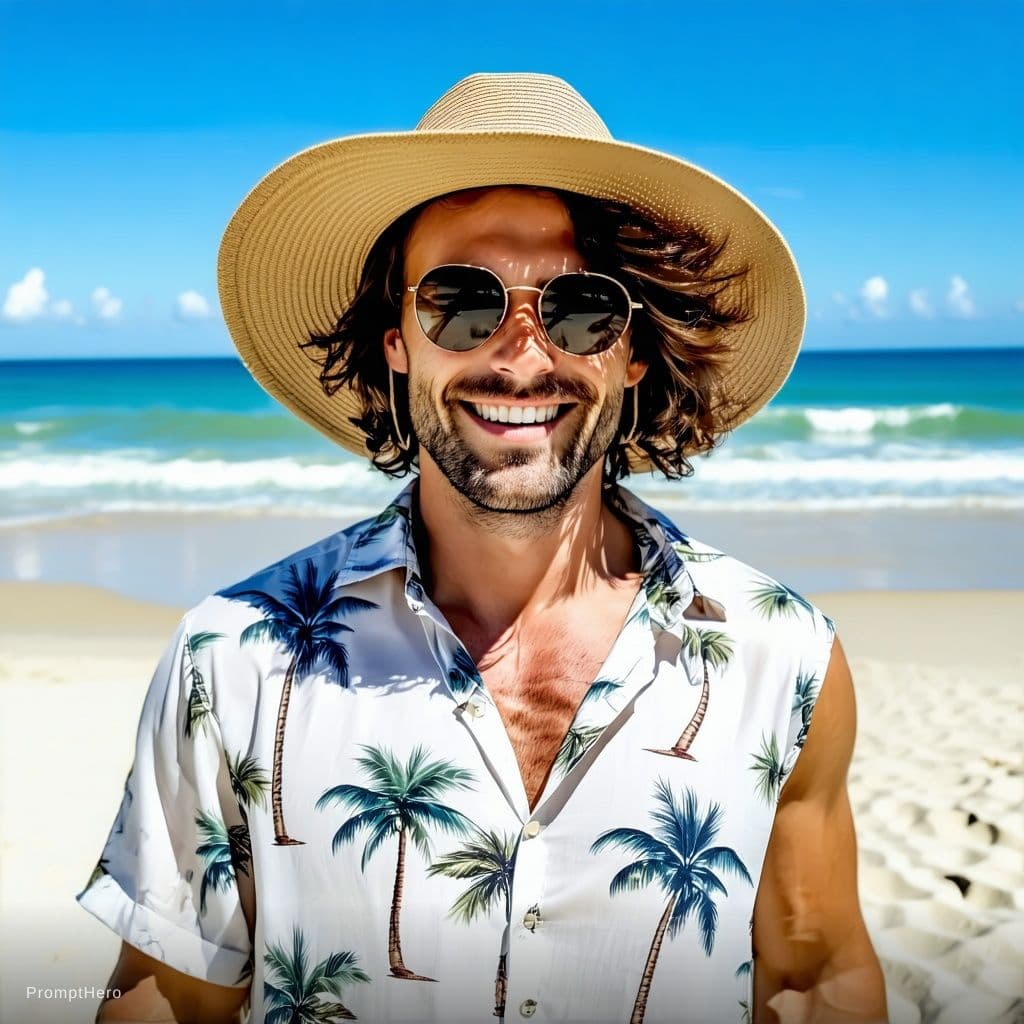 AI generated: Create an image in bikni 