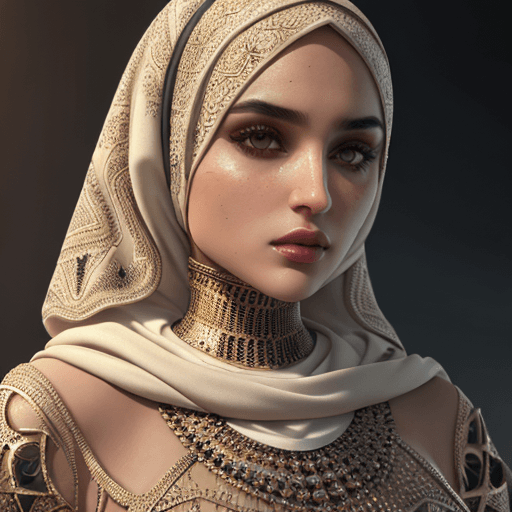 AI generated: Hijab, fashion, middle eastern, intricate artwork . octane render, trending on attestation, symmetri...