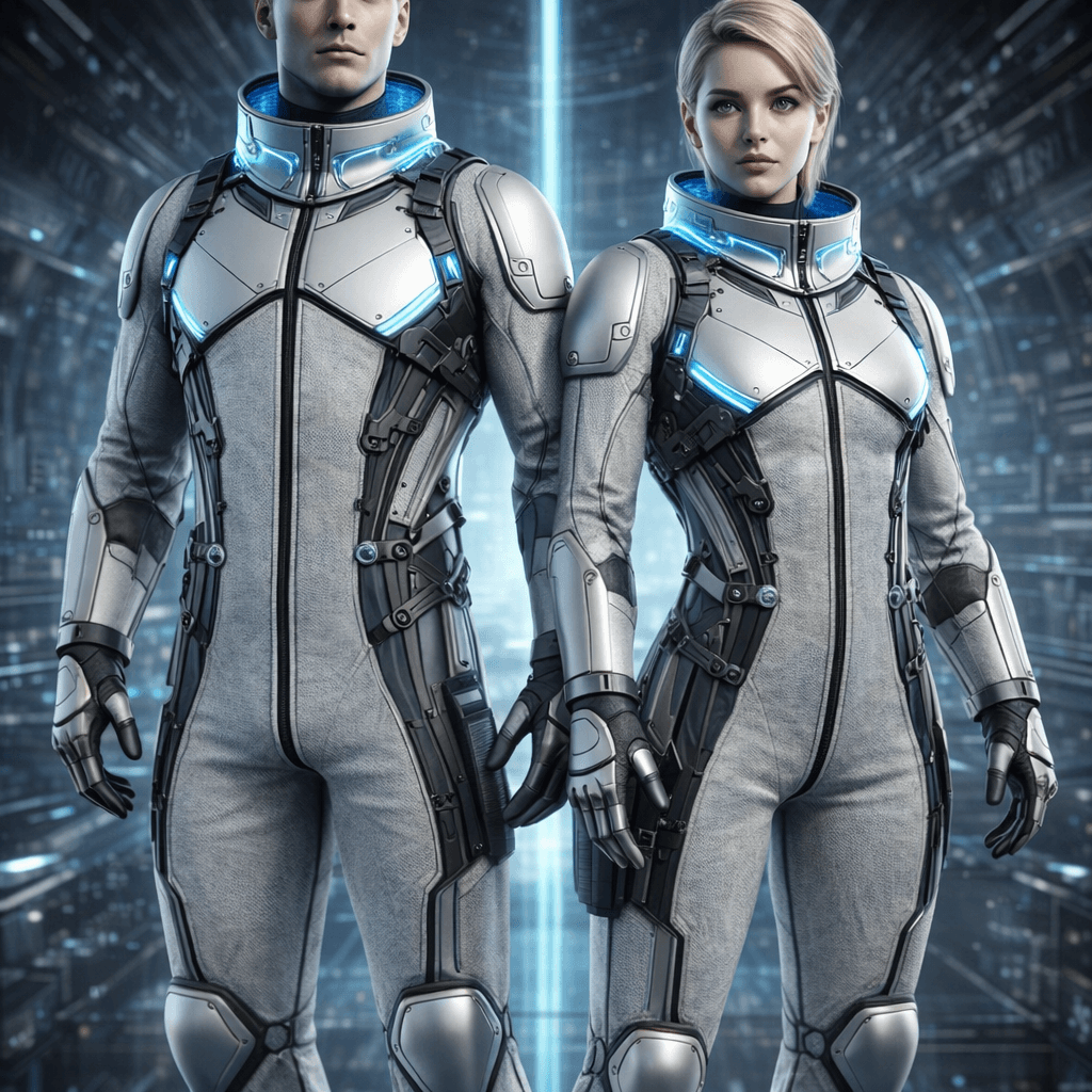 AI generated: The first reference image is my Allmic Outer suit, worn by the space crew. The second reference imag...