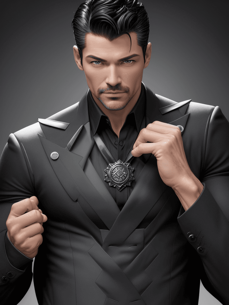AI generated: Use Gestalt Principles, Use Gestalt Laws, male focus, 1male, 49 year old man, (reminiscent of RyanPa...