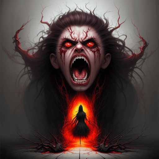 AI generated: Art surrealism hate anger rage fear beautiful, Concept art