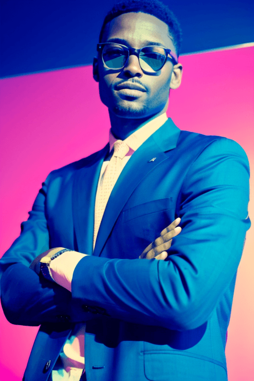 AI generated: calm man, business man , cool vibes, soft