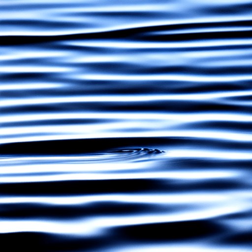AI generated: ripples in water.  silhouette. soft focus.
