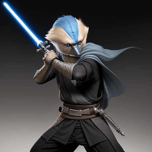 AI generated: skilled swordsman known for his prowess with a double-bladed lightsaber in star wars universe and be...
