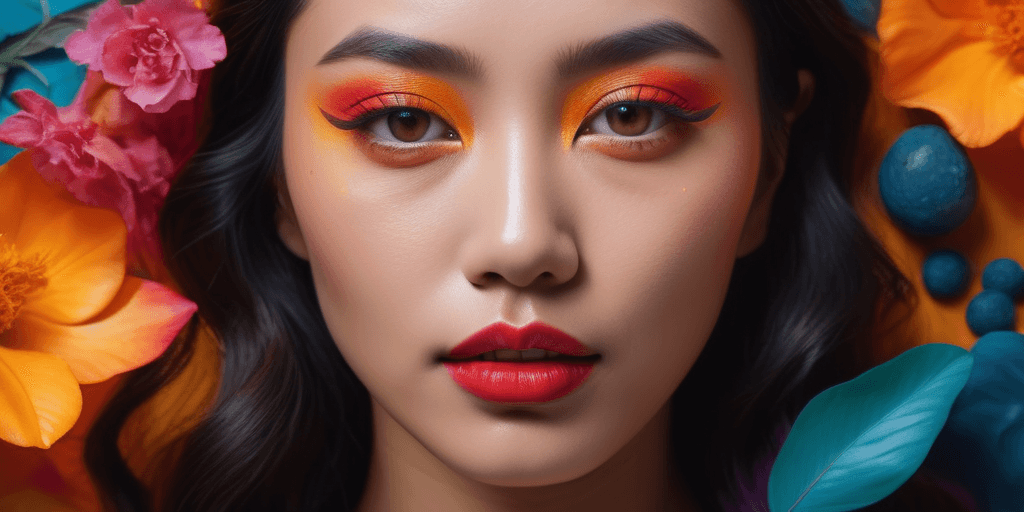 AI generated: photo of Hyperrealistic art Wonderful, intricate, scattering (colorful),a Asian woman vibrant and su...