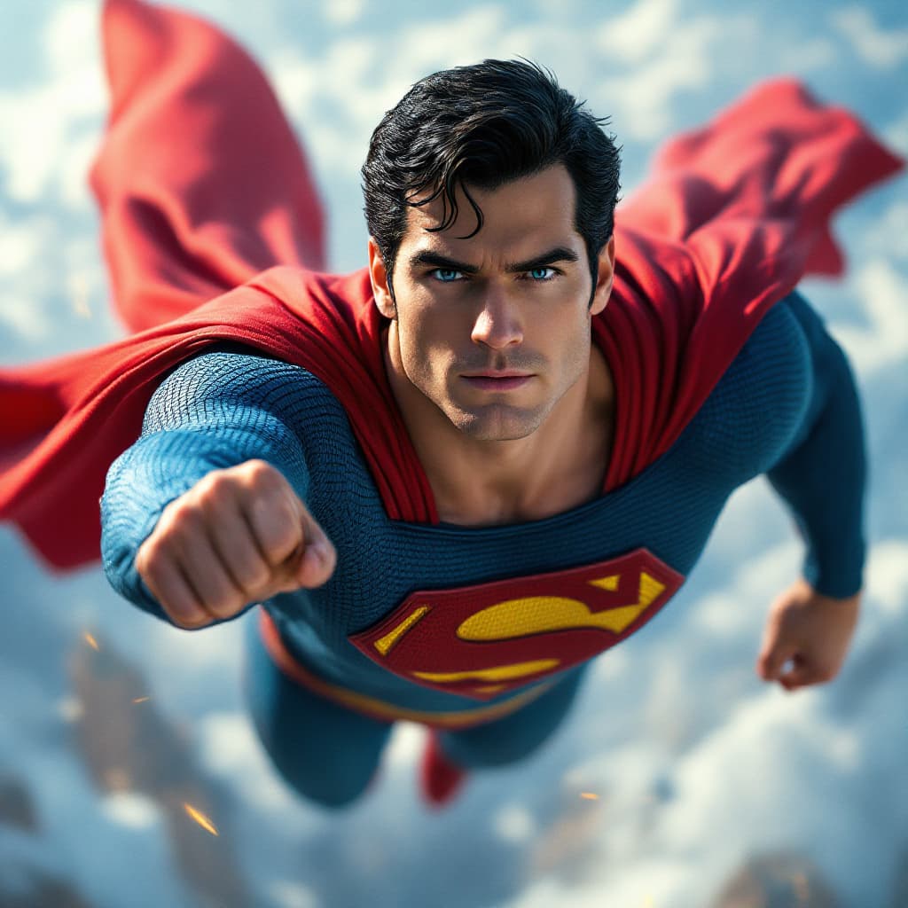 AI generated: picture of flying superman