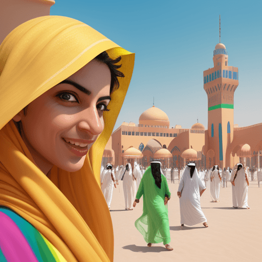 AI generated: create an image that is hyper-realistic. Ensure the colours are vibrant and welcoming. Use Saudi Ara...