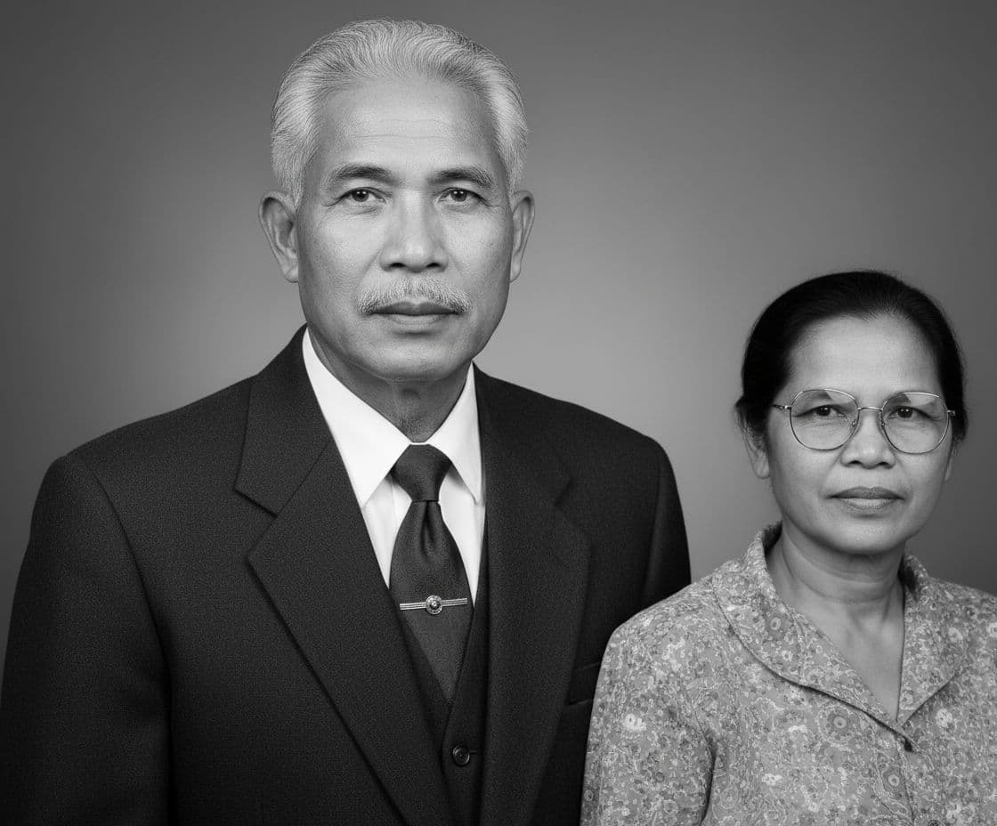 AI generated: Re created from Image provided Type: Digital photograph, formal portrait Couple. Overall Photographi...