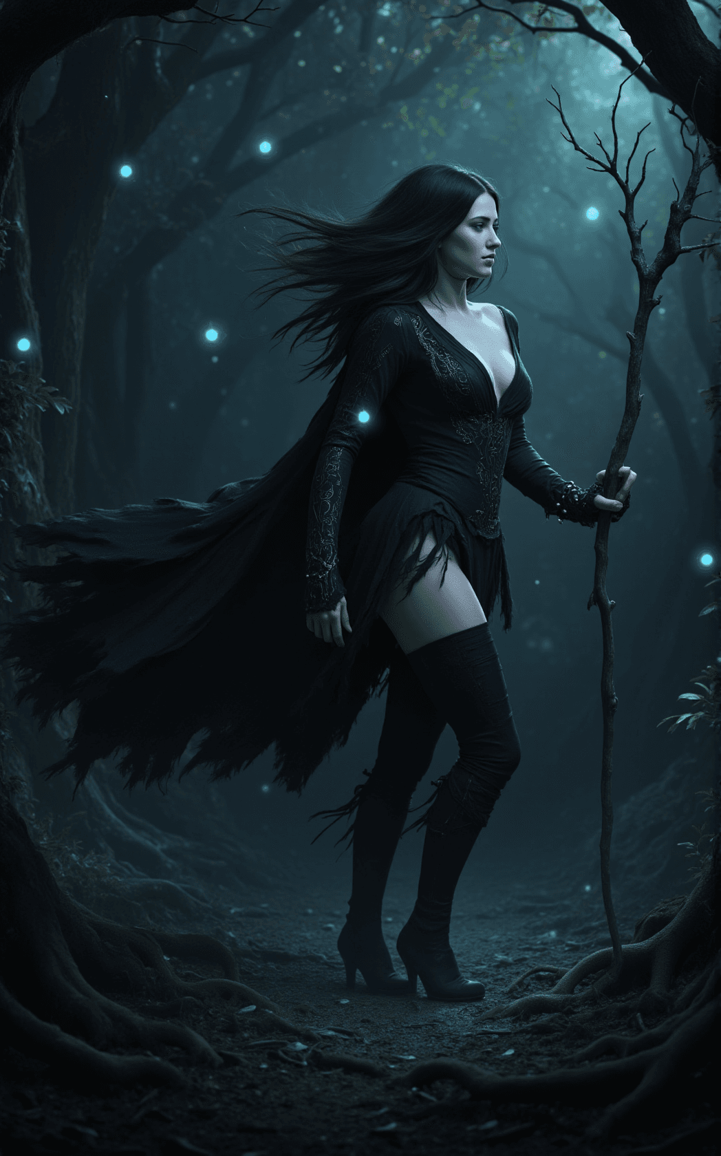 AI generated: In the heart of an ancient, mystical forest, where the trees are shrouded in perpetual twilight and ...