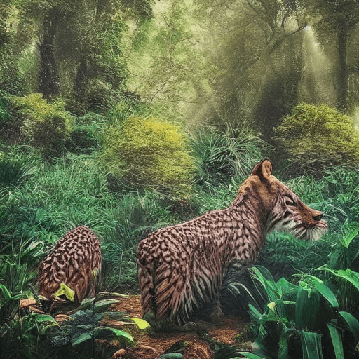AI generated: a breathtaking natural scene with a vibrant and lush background. Let the foreground feature a divers...
