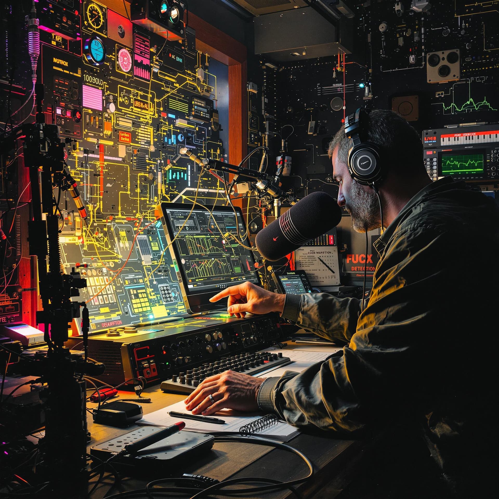 AI generated: A radio announcer talks about technological advances
