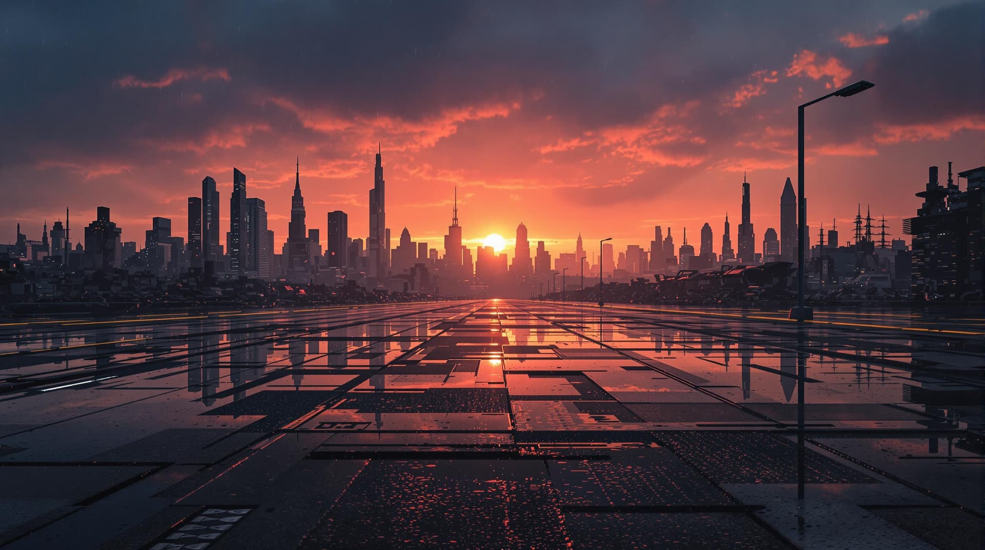 AI generated: A highly realistic and futuristic scene, epic cinematic, minimalist megacity,  8k, dystopian, eerie ...