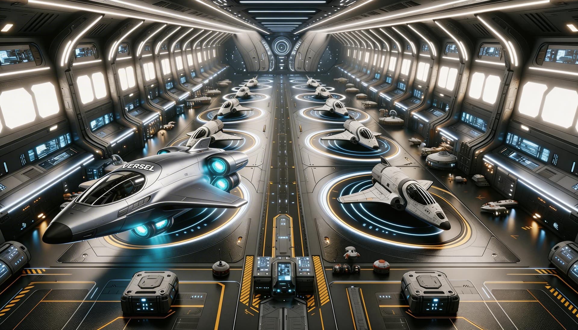 AI generated: Use Reference Images to imagine, in detail, an alien spaceship. Combine and alter specs to create a ...