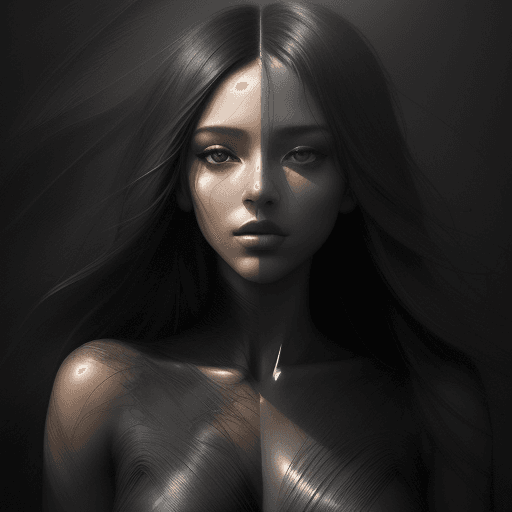 AI generated: "Craft a stunning digital artwork featuring a captivating female figure, drawing inspiration from te...