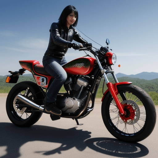 AI generated: Oriental dragón design for motorcycle 