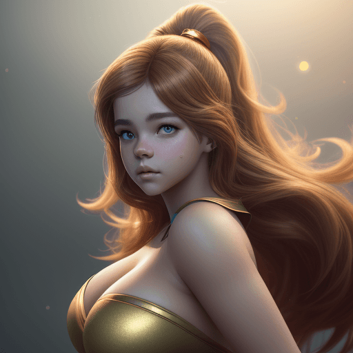 AI generated: golden, Barbara Palvin ,back winx club, big cute young curvy , ((natural eyes high detailed)),detail...