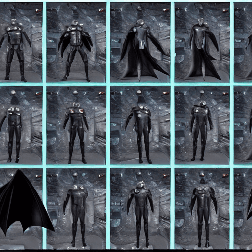 AI generated: batman full body portrait, alien black operative spy suit, robot, a stock photo, cinematic lighting,...
