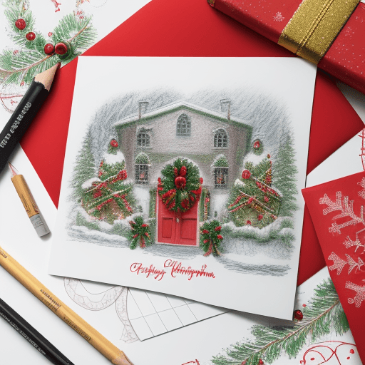 AI generated: detailed drawing christmas cards