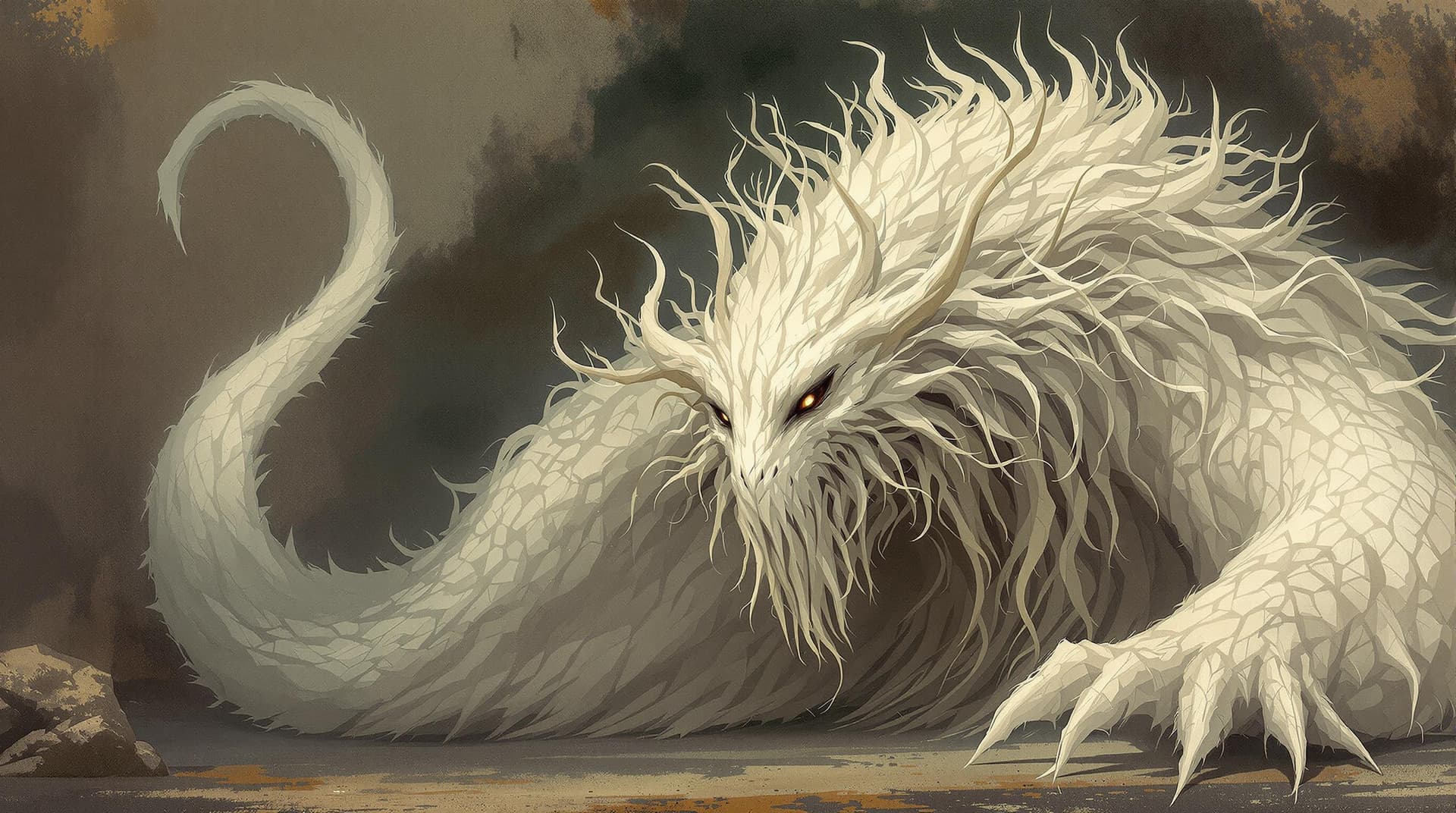 AI generated: A strikingly mystical creature, reminiscent of a large, magical female monster, takes center stage i...