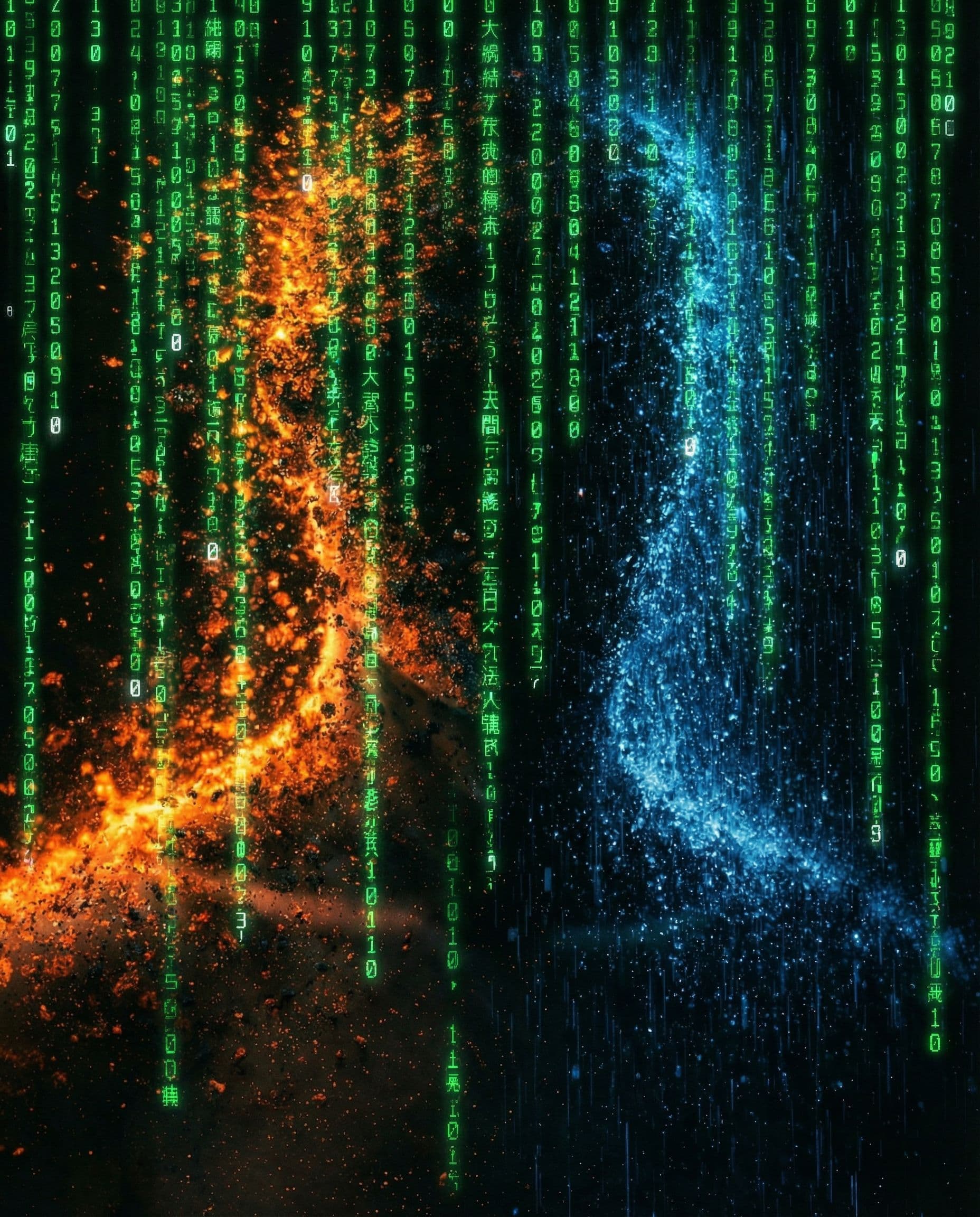AI generated: Give the image attached file a Matrix numeration style
