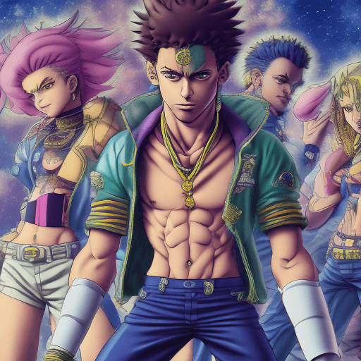 AI generated: High resolution photography of neymar in jojo style, jojo bizarre adventure anime style, cozy atmosp...
