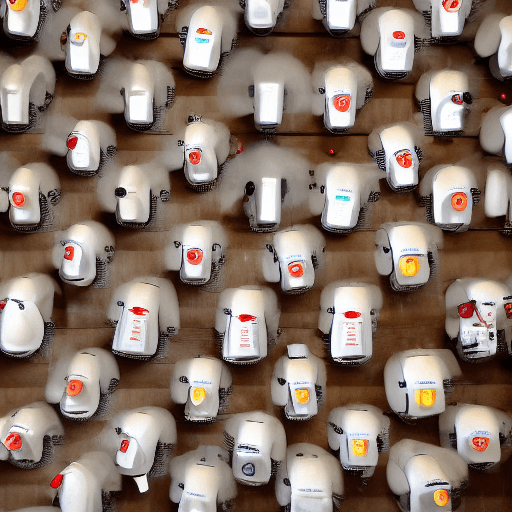 AI generated: a room filled with alarms