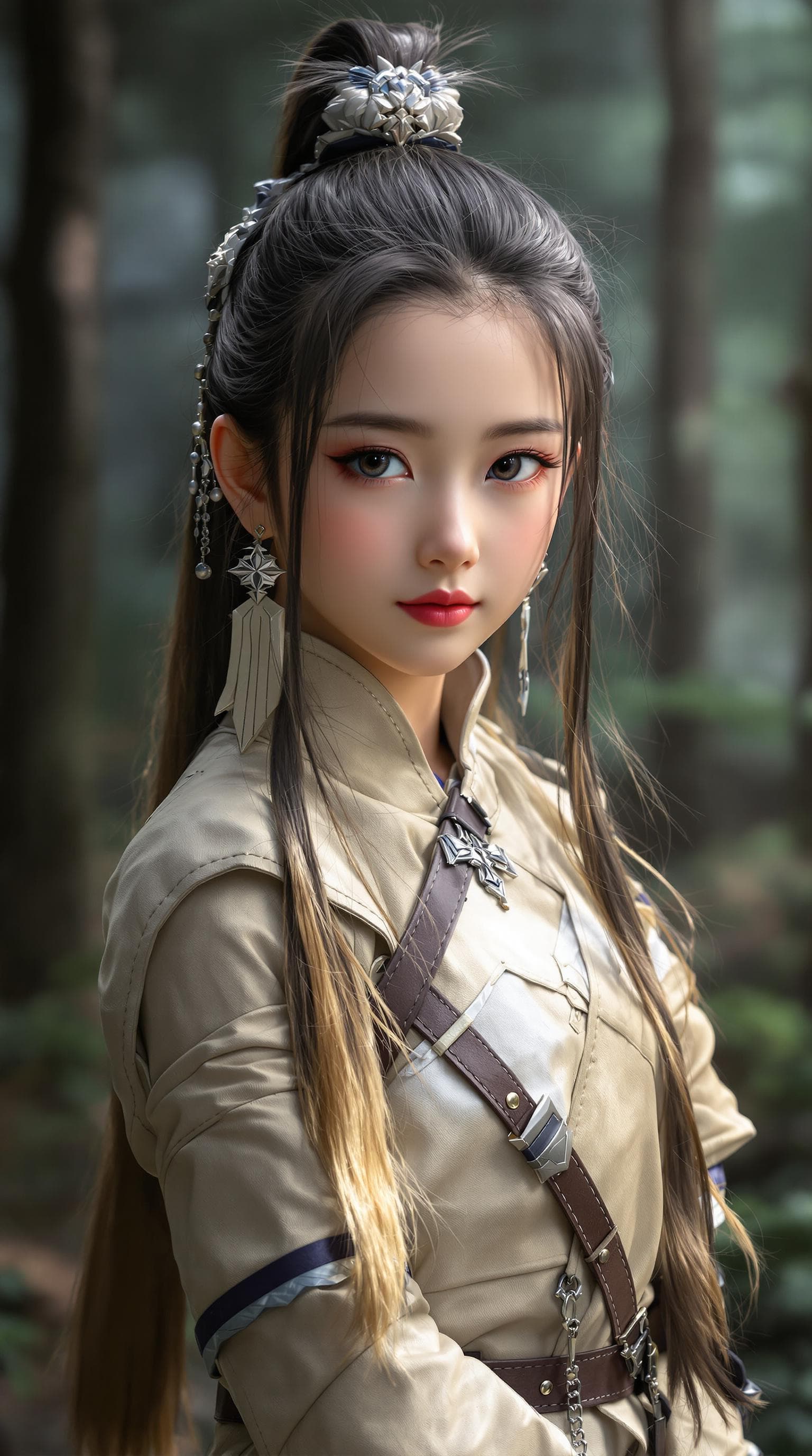 AI generated: a professional photo of a exceptionally beautiful girl in the world (age 7), (seven year old) Chines...