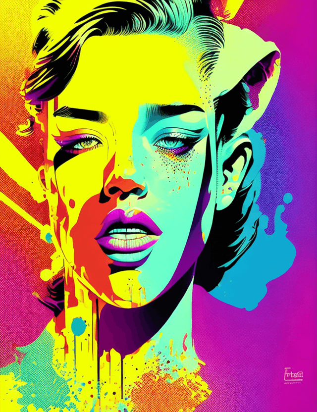 AI generated: Color halftone poster, Hyperrealistic, splash art, concept art, mid shot, intricately detailed, colo...