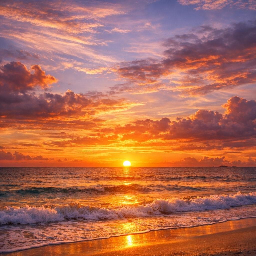 AI generated: a beautiful sunset