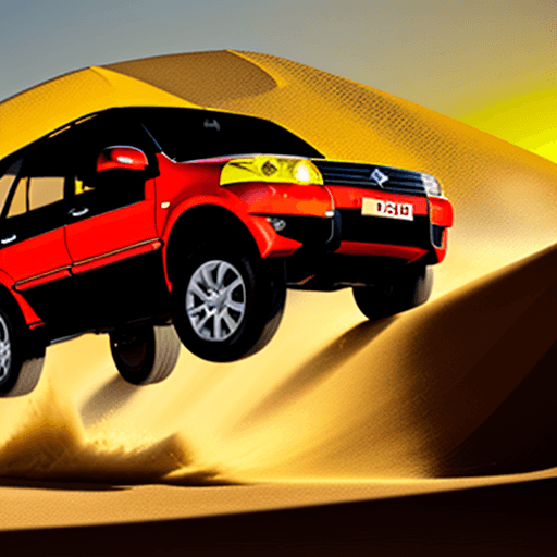 AI generated: carro, pajero glx 2800, cinza prata, foto real, decoração dakar, logo en2