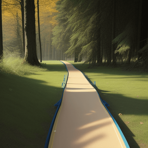 AI generated: agility track, nature, vertical picture